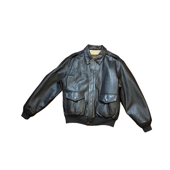 Leather Air Force Landing Bomber Jacket Size: Large - Picture 14 of 14